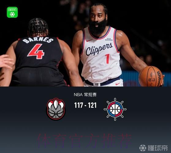 快船121-117加时逆转猛龙 哈登31+10巴恩斯空砍24+7+6